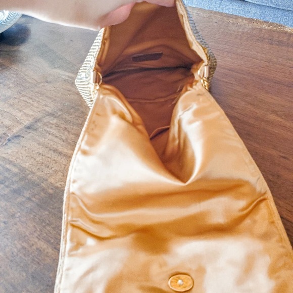 Whiting & Davis Shimmering Gold Mesh Shoulder Bag - Picture 5 of 7